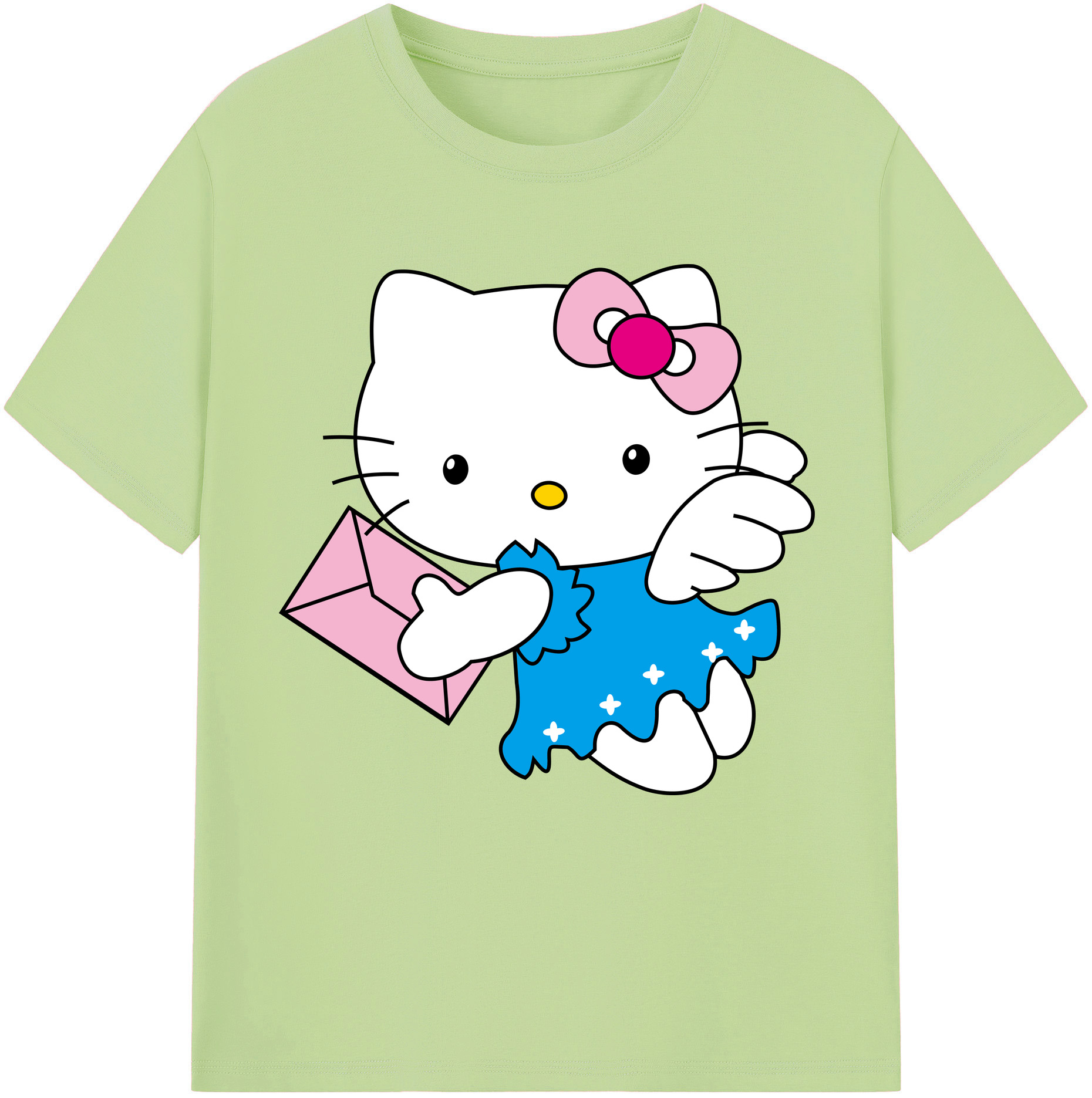 （画像用） Hello Kitty ハローキティ 綿100％半袖Tシャツ（フロントプリント）